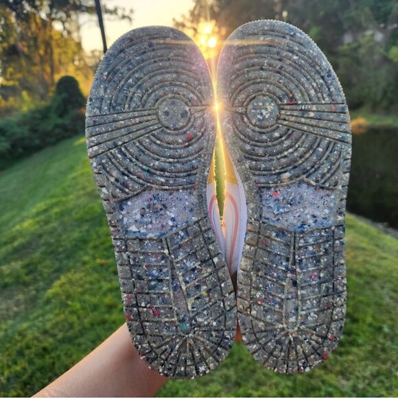 Nike Air Jordan Low SE Big Girls Size 4Y Multicolor Pink Canva Sneakers Shoes - Picture 15 of 16